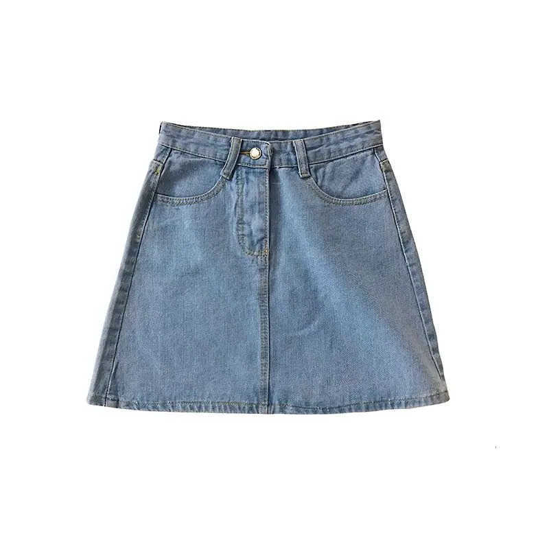 Big Womens Summer Skirt Casual Size Jeans A-line Short Skirt High Waist Denim Vintage Tassel Female Clothing DURIKIES M260612