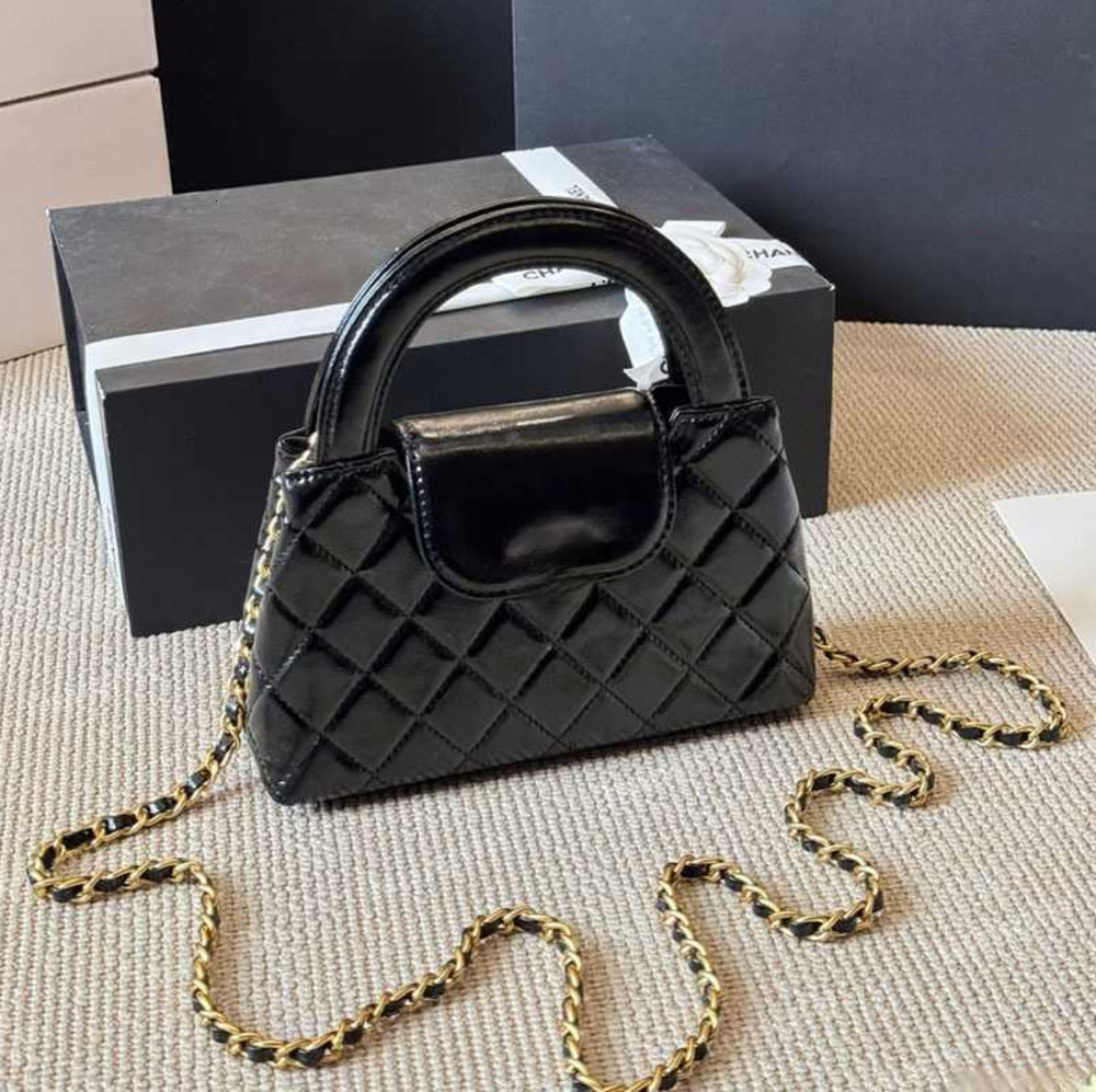 Designer Mini Cute Bag Lambskin Leather Tote Handbag Ladies Shoulder Evening Kel CC Handle Classic Crossbody Luxury Gold Buckle Wallet FJHA