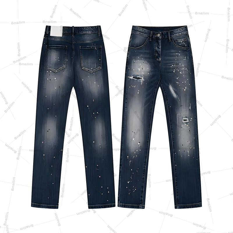 Mens Skinny Denim Jeans Slim Fit Ripped Distressed Vintage Washed Casual italy style Retro Streetwear Jeans Q260612