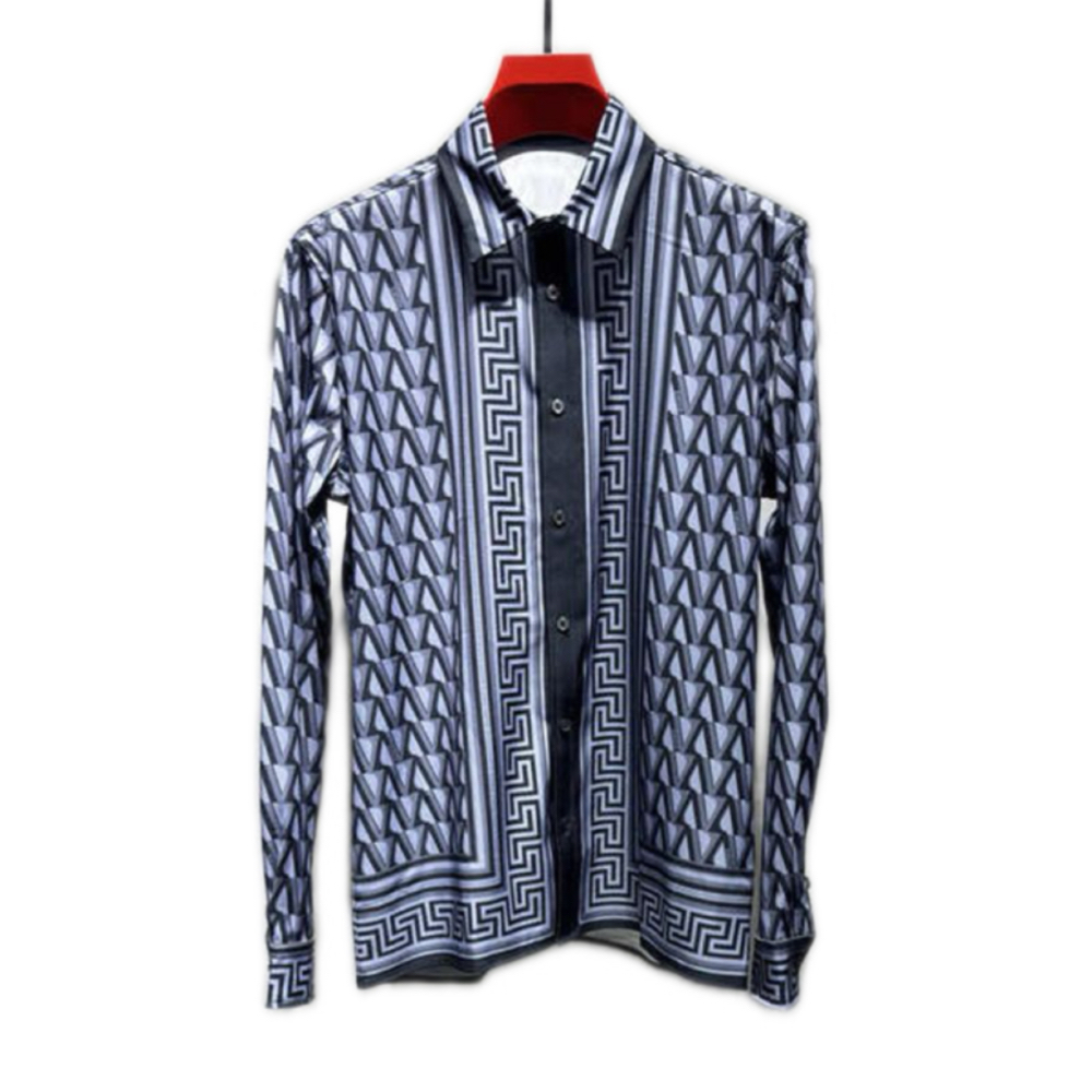 Designer Men Long Sleeve Shirt Loose Casual Business Office Luxury Tops