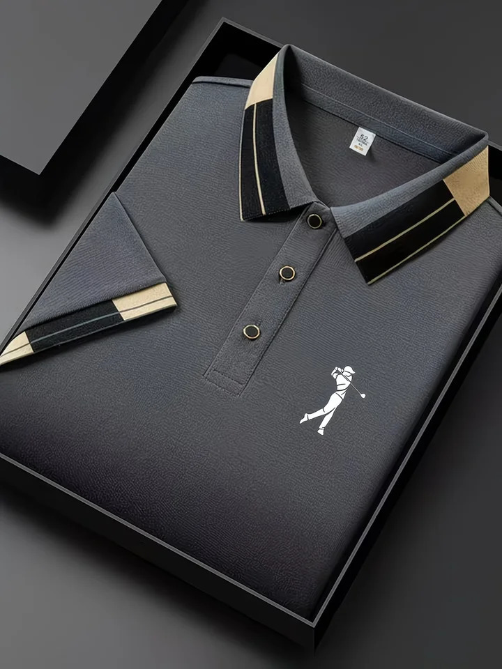 Mens Summer Business Casual Polo Shirt Short Sleeve Flip Collar Breathable TShirt Comfortable Lightweight Fashion Top 260609