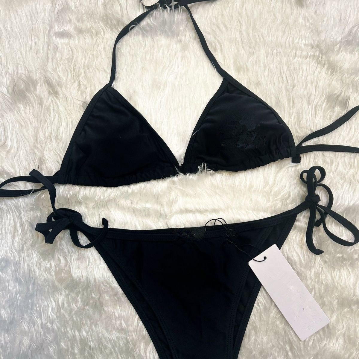 Maillot de bain avec lettres pour femmes, offre spéciale, saison d'été, Bikini, blanc, vert, rouge, jaune, motif foulard carré en soie, cadeau, 2