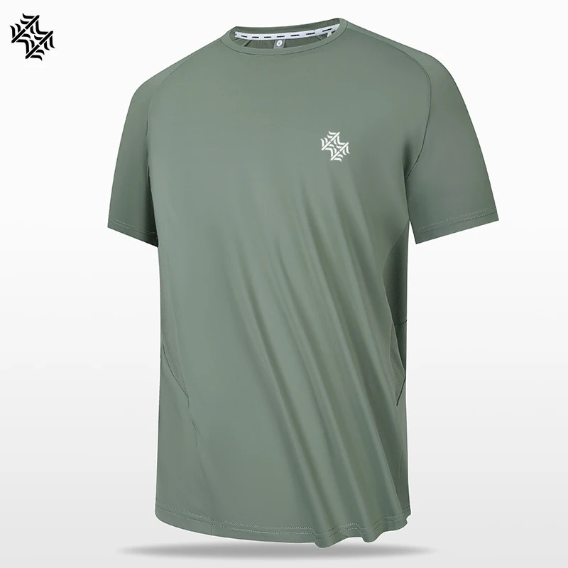 SBWL High quality Mens Outdoor hiking running weight loss fitness sports quick drying T-shirt Breathable sweatshirt Tops 260610
