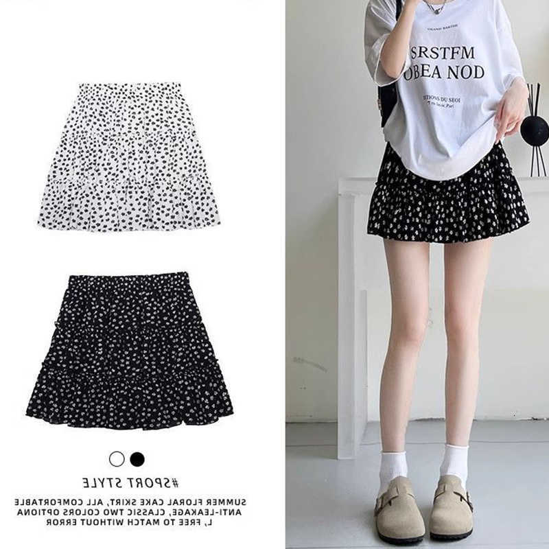 Chics 2026 Floral Summer Printed High Waist Skirts Women Retro Short A-line Dress Lady Korean Classic Fashion Skirts M260612