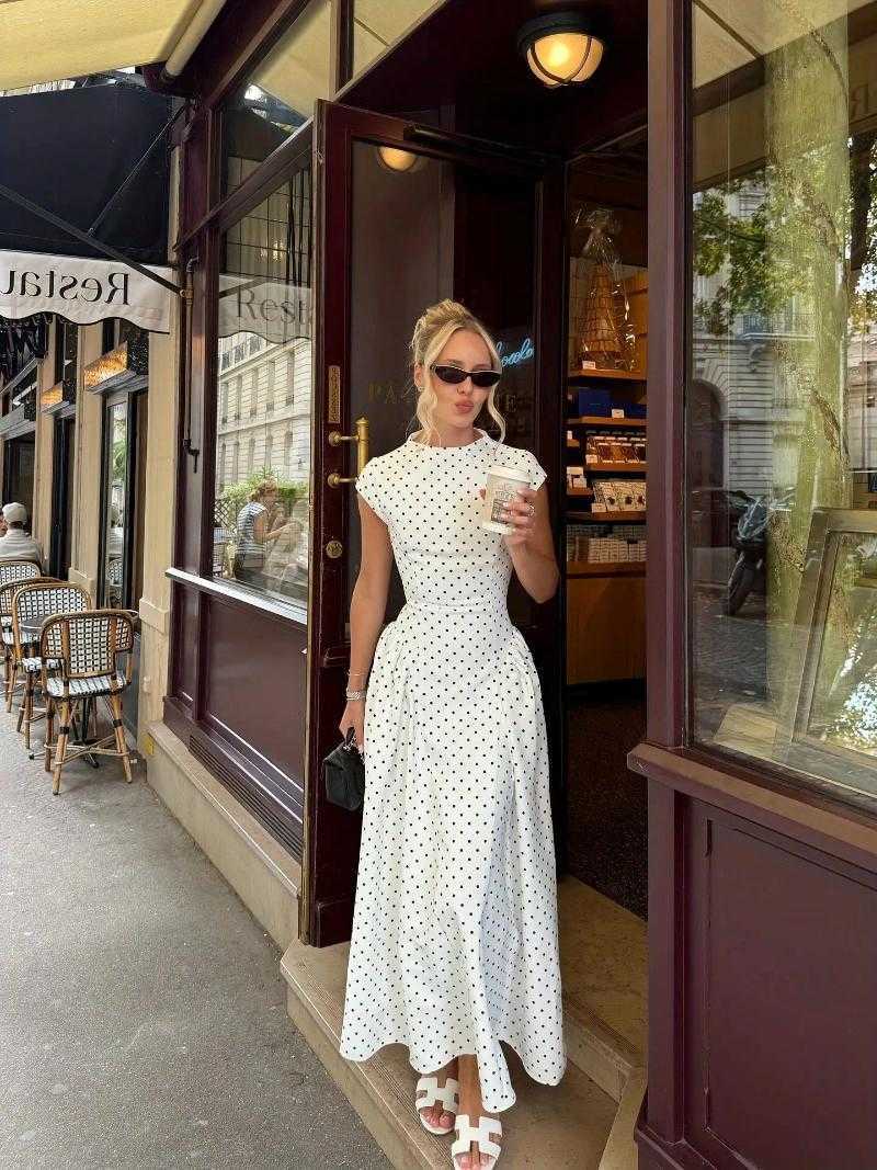 Dresses Casual Summer Women Long Elegant Floral Print Patchwork Party Dress Graceful S260612