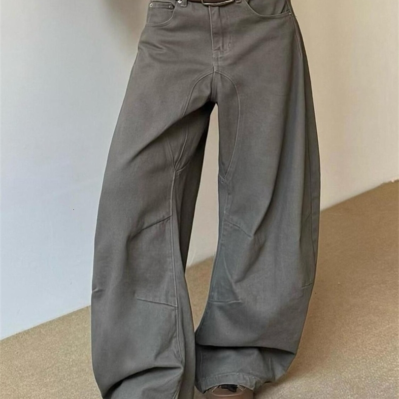 Vintage Wide Leg Pants Womens Clothes Streetwear Fashion Y2k Jeans Bottoms Casual Denim Trousers Korean Pantalon Femme 260611