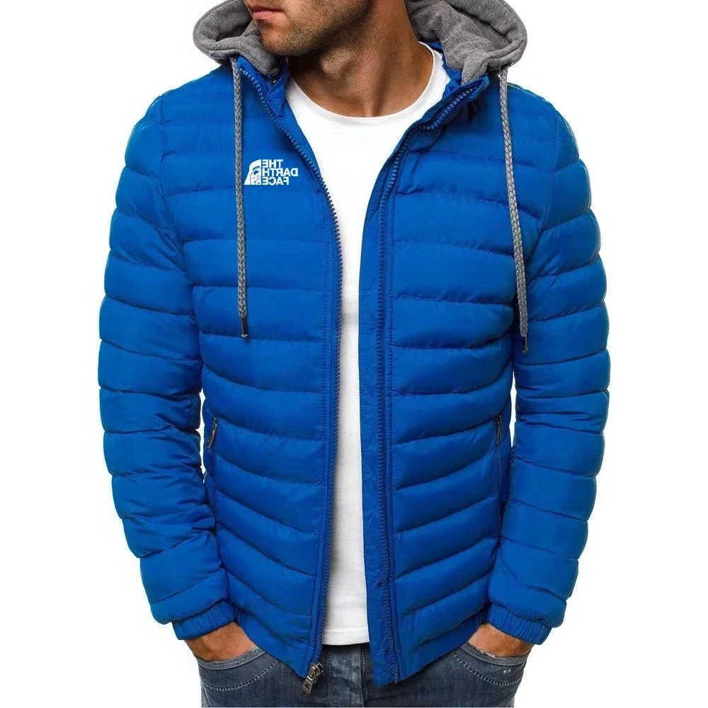 Mens Winter Warm Zipper Hooded Jacket Casual Slim Fit Fashionable Outdoor Business Travel Coat Windproof Thick Clothing Q260612