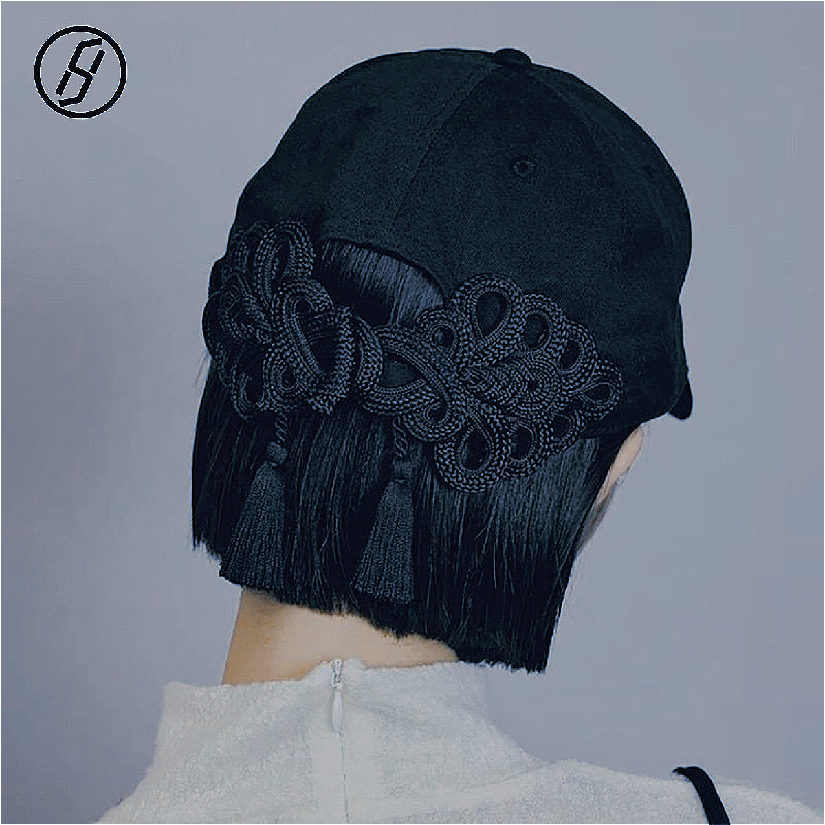 Chinese Frog Buttons Tassel Baseball Cap Unisex Cotton Washed Denim Gradient Sun Protection Adjustable Cap Duckbill Cap Original Hat Designer Baseba