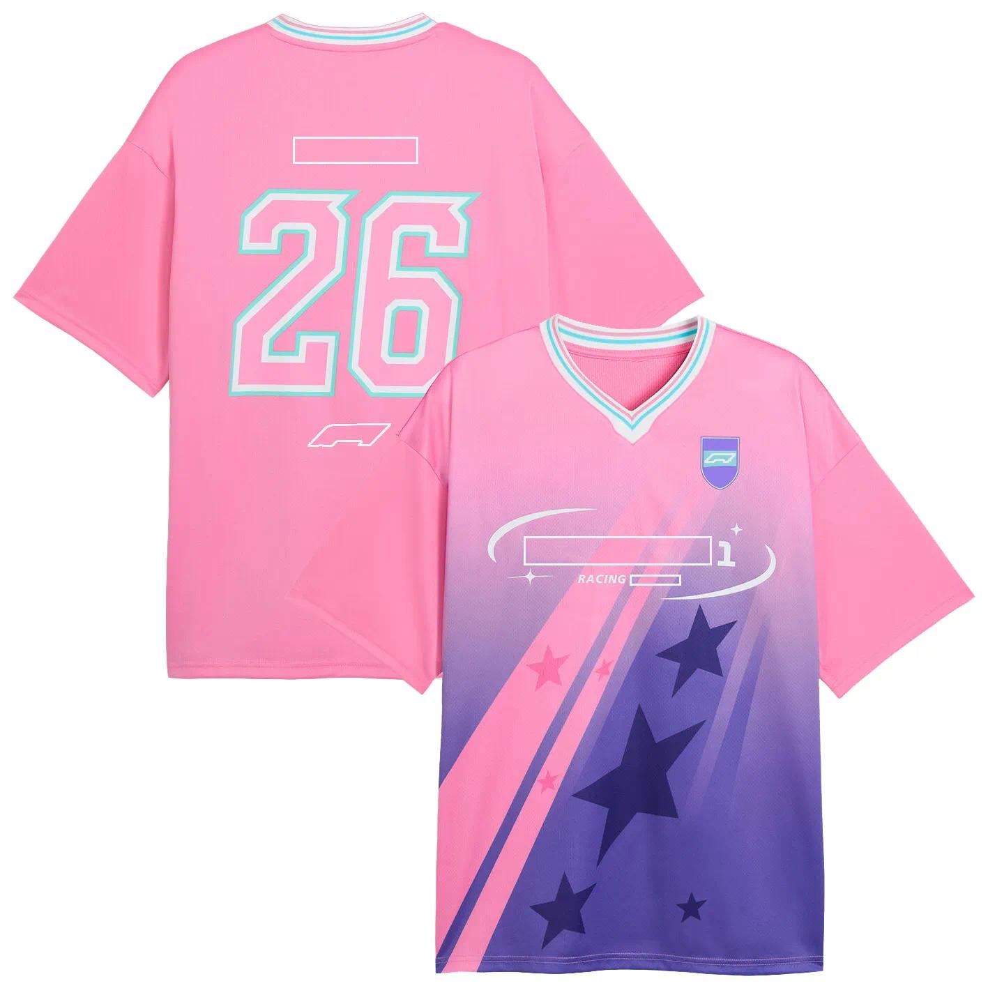 Camiseta del equipo F1 2026 - Racing Driver Racing Apparel No. 26 - Camiseta de manga corta de Fórmula 1 - Camiseta con cuello en V con logotipo de