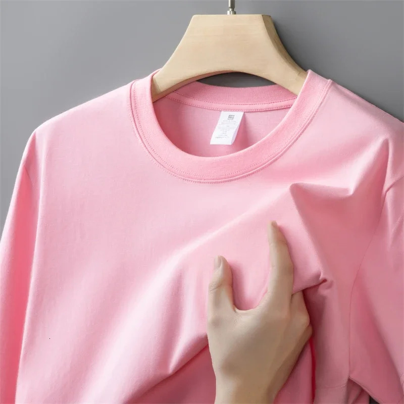 Solid Color Round-neck Large-size Men Women 100 Cotton T-shirt Street Casual Sport Comfort Versatile Couple Adult Short-sleeve 260609