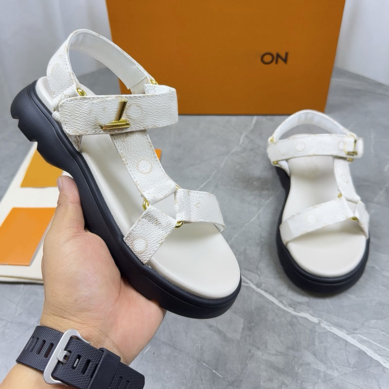 Nevada Comfort Sandal 1AK508 designer sandals luxury womens summer sandals non slip durable rubber sole sandals with metal logo printed on the upper