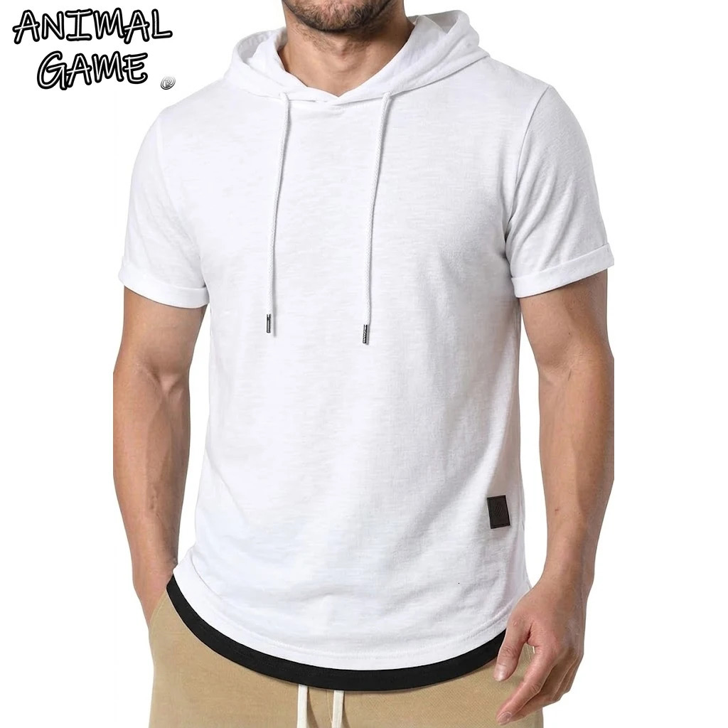 Korean Short Sleeve Hoodie Casual Thin Sweatshirts Lightweight Pullover Breathable Mens Hoodies Summ Gym Man Streetwear Coats 260612