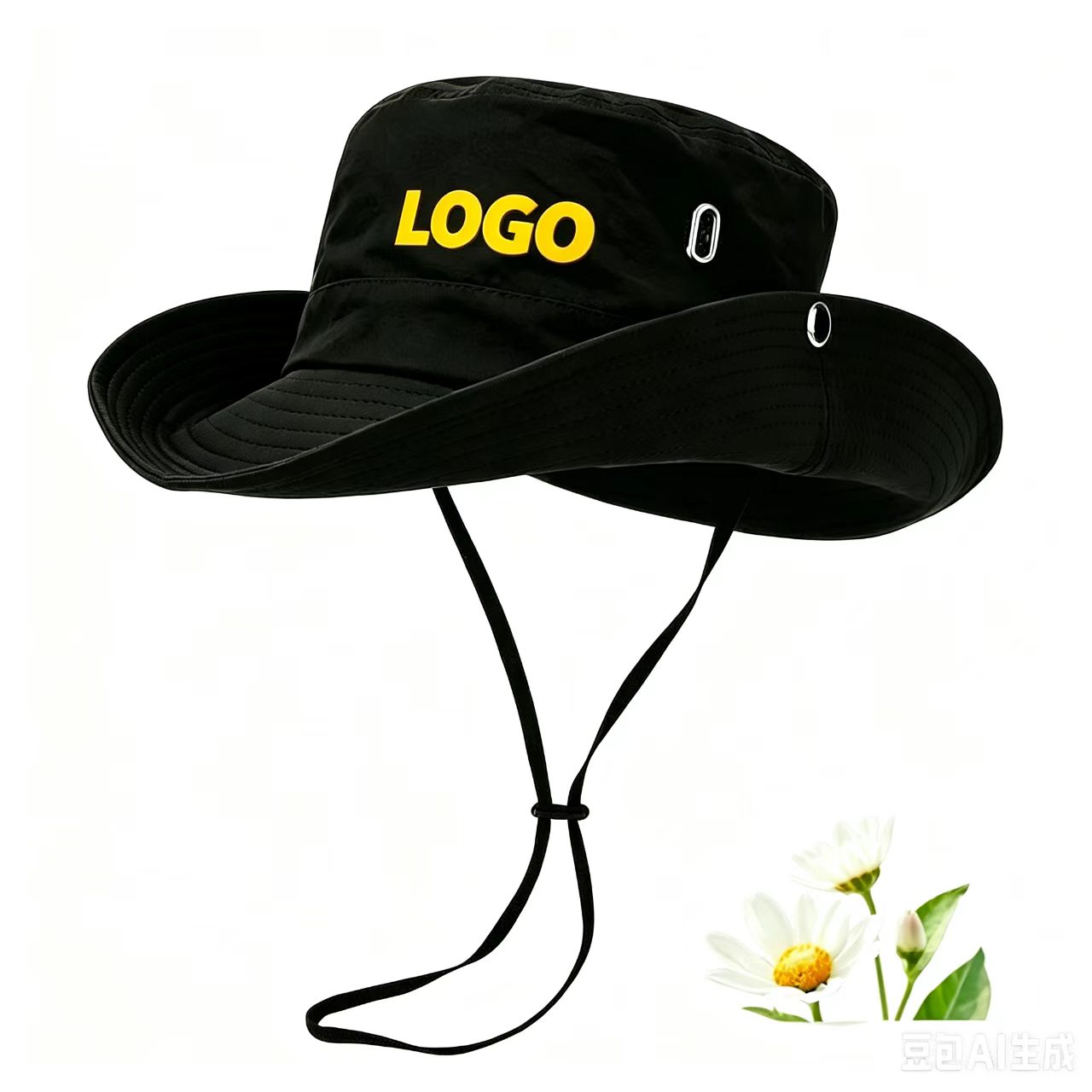 Custom Bucket Hat Fishing Cap Summer Sun Visor Embroidery Printing Logo Mens Womens Wide Brimmed Windproof Hats Gift
