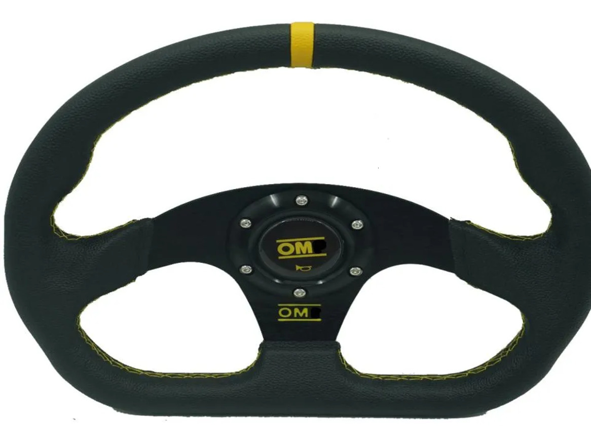 Car Spoiler JDM Universal OM Dshape Steering Wheel Modified Racing 13Inch 320Mm Leather Flat Drift Car Rally Sport Simulated Game With Logo Product