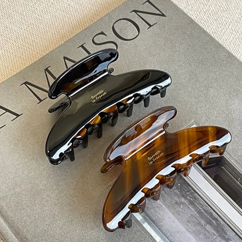 Retro Korean Acetate Hair Claw Large Crab Hair Clips Shark Clip Simple Hairpin Fashion Hair Accessories for Woman Girls260610