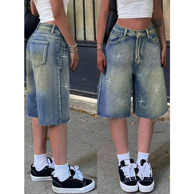 Shorts Female 2000s Jeans Women Denim Y2K Retro Slant Pocket Casual Wide Leg Summer Korean Jorts Highend Versatile 260611