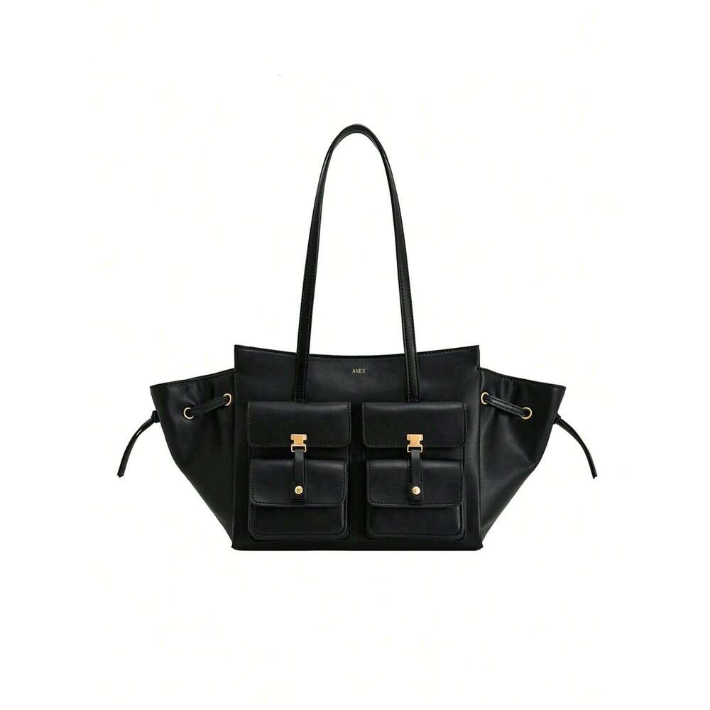 High-end commuter tote bag, large-capacity shoulder handbag, retro personalized hot girl motorcycle bag