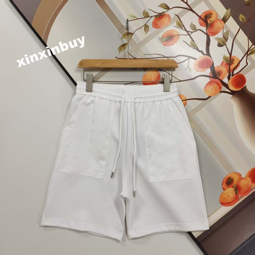 xinxinbuy Men women designer Shorts pant letters jacquard nylon pocket pattern cotton Spring summer black khaki blue XS-3XL
