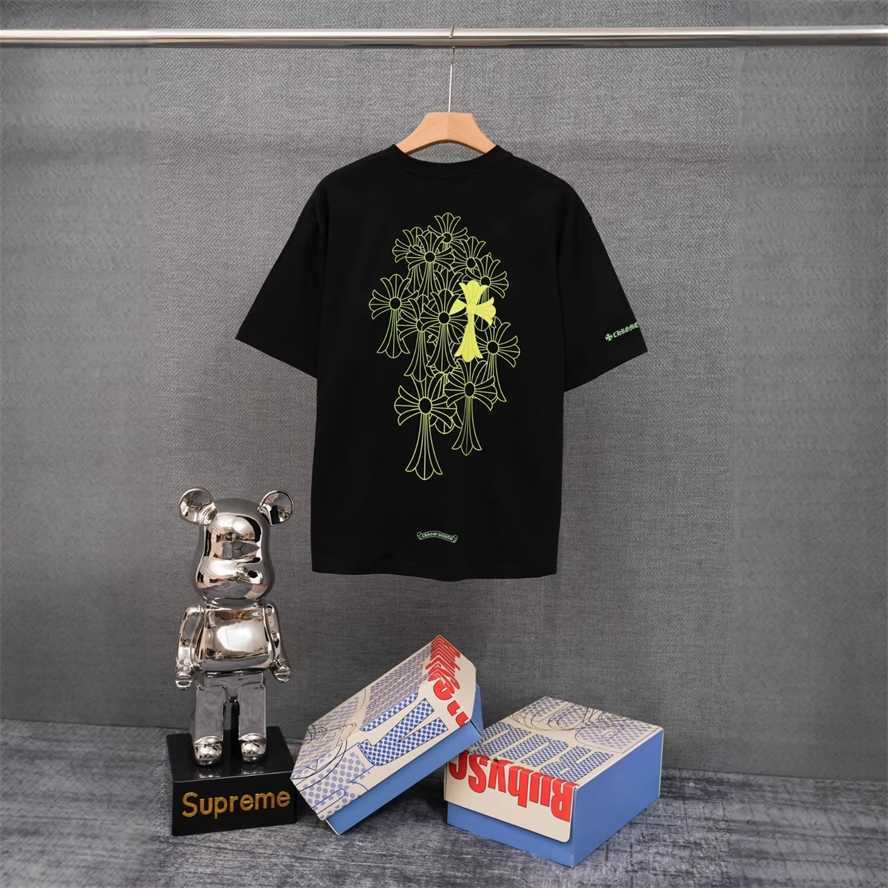 CH Chrome Correct Version Summer Cross and Horseshoe Print Short Sleeve T-Shirt{category}{category}Z4GL