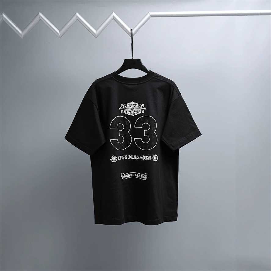 CH Chrome Correct Version Summer Front and Back Appliqu Embroidery Unisex Short-Sleeve T-Shirt{category}{category}YRCW
