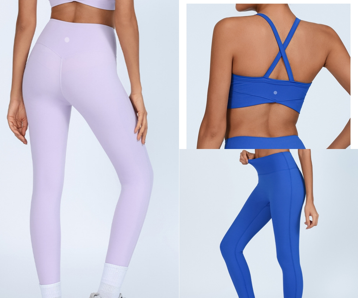 UU-L6165 Ensemble soutien-gorge de yoga transparent de style européen et américain, absorbant les chocs, push-up, style sportif, flatteur pour le