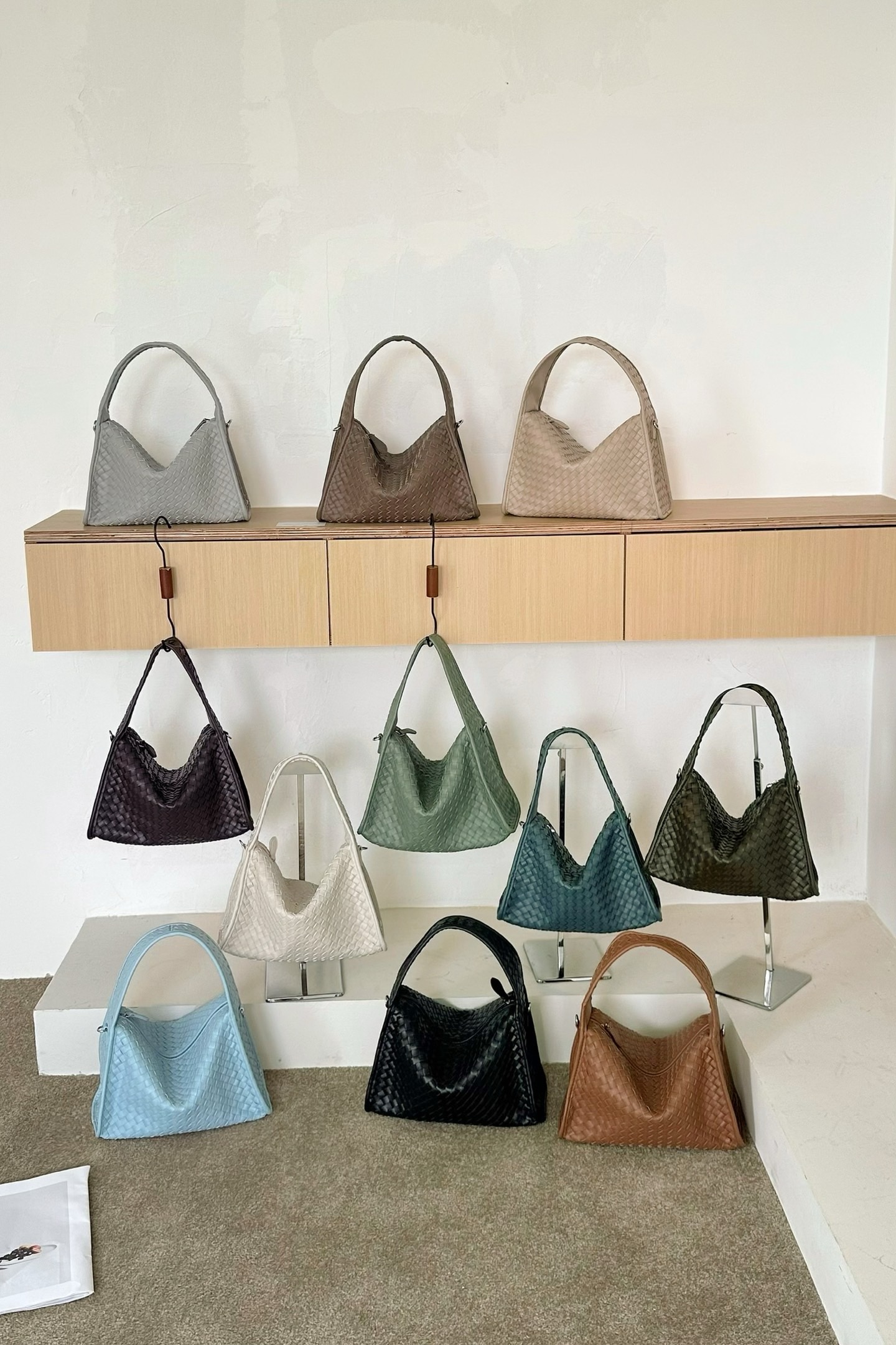 10a Top Mirror Quality Luxury Designer Handbags 2026 New Real Leather Weaving Croissants Bag Classic Cowhide Crossbody Bag