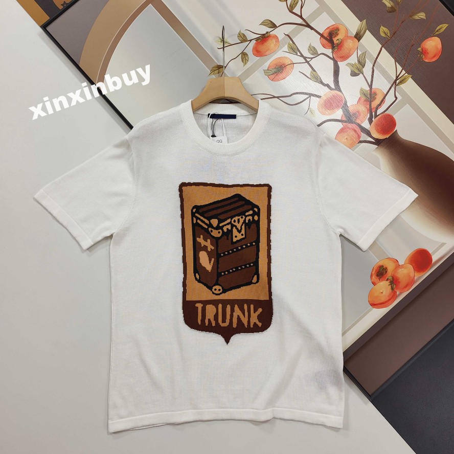 xinxinbuy Men designer Tee t shirt Italy Milan Box Jacquard Flowers knit polo cotton women blue red BLACK green white orange S-3XL