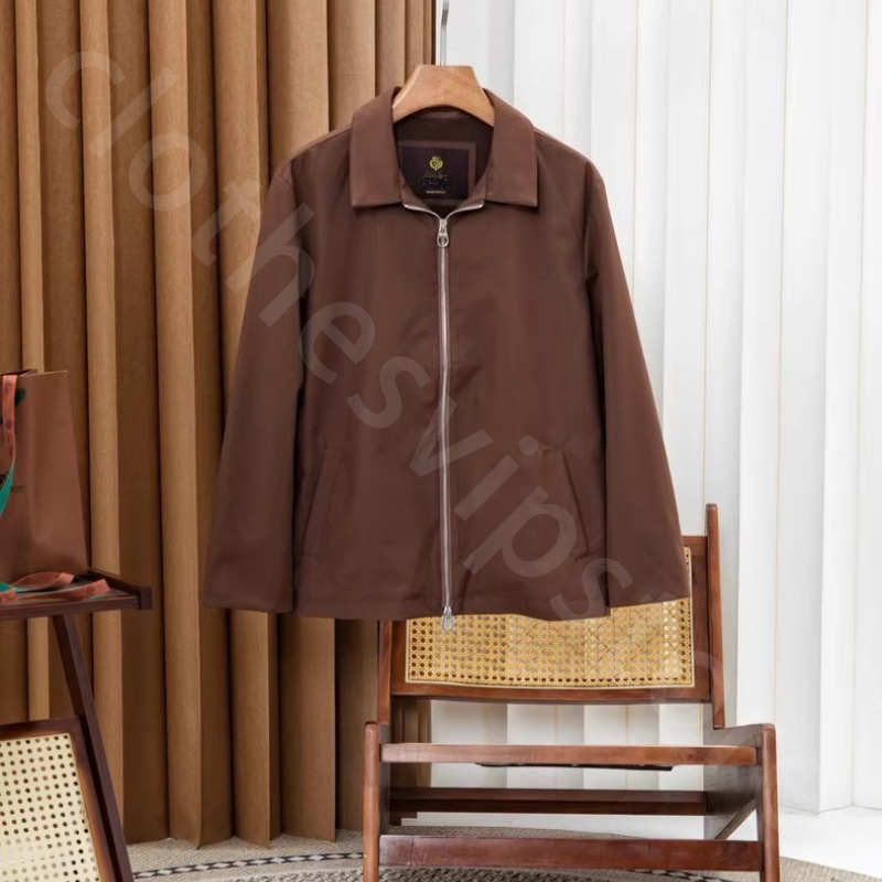 Quiet Luxury Spring and Autumn New Designer Jacket US Size Outdoor Trench Coat Mens Jackets Windbreaker Wool Zipper Short Jacket L1289
