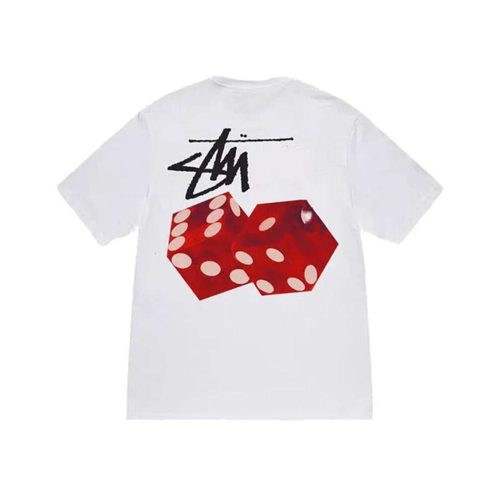 Stusysshirtness Camicia da uomo di design a maniche corte da skateboard Rap Y2k Street per uomo Donna Casual con stampa di dadi T-shirt per coppie A