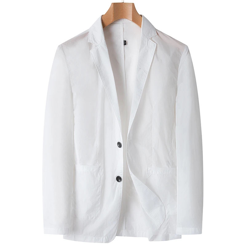 Spring Summer Fashion Trend Mens Thin Sunscreen Suit Korean Version Slim SingleLayer Bag Edge Jacket 260611