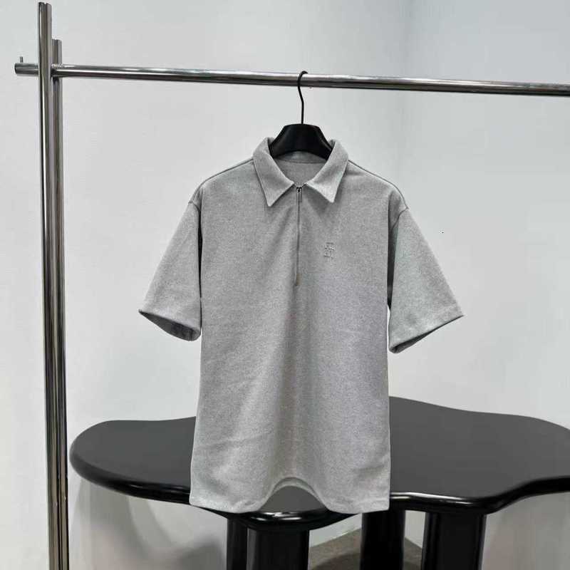Designer Women's T-Shirt woman Clothing M Brand 26 Summer New Letter Embroidery Casual Versatile Half-Zip Turn-Down Collar Polo Shirt T-Shirt T