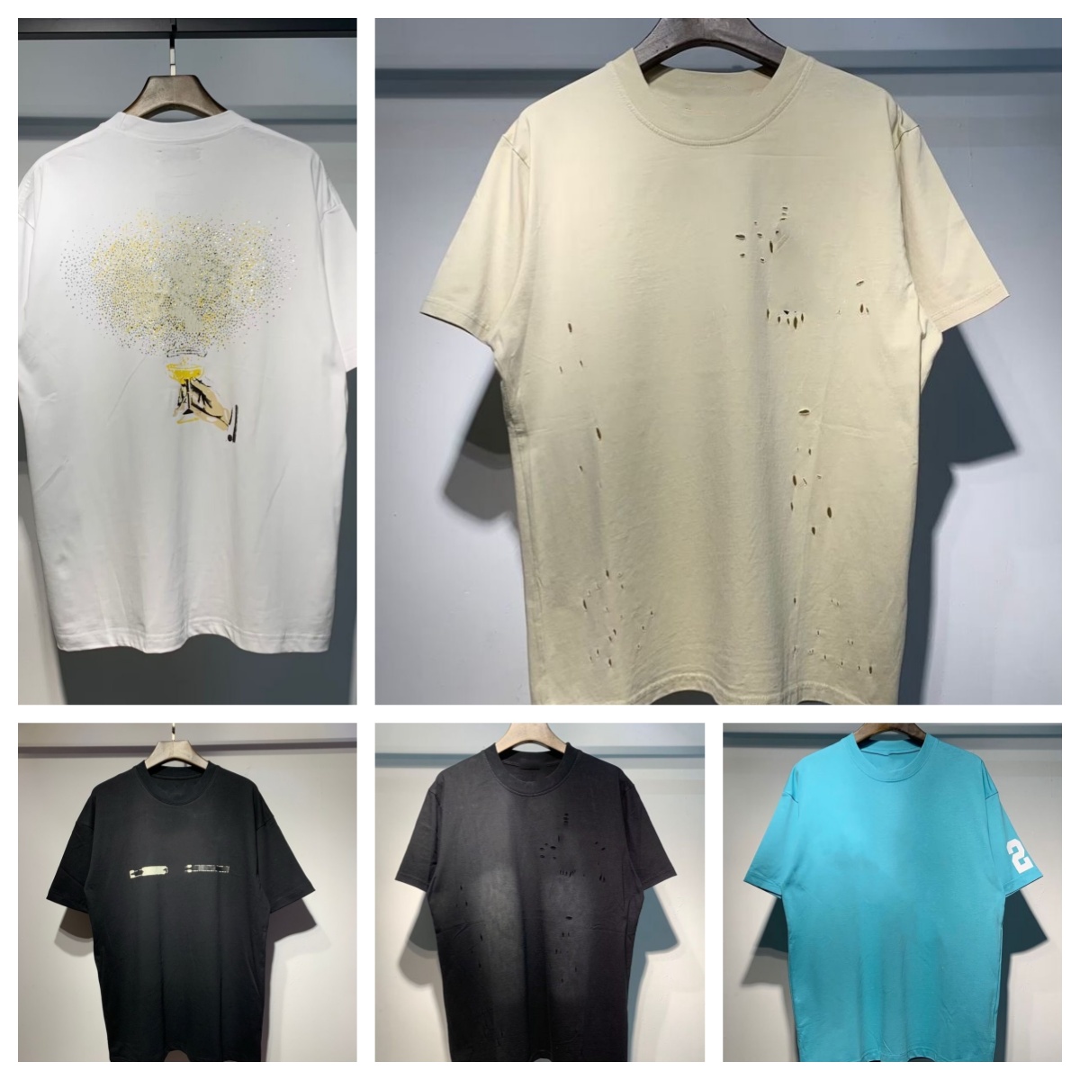 sweatshirt tshirt mens designer t shirt man shirts Cotton Small round neck short sleeved comfort white blue Fashion Summer Leisure Designer shirt wo