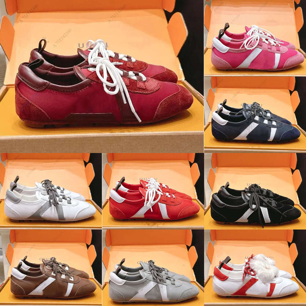 Mens Sneakerina SS25 new German training lace up sneakers Ladies low cut shoes Technical satin Monogram canvas Multiple styles available top top