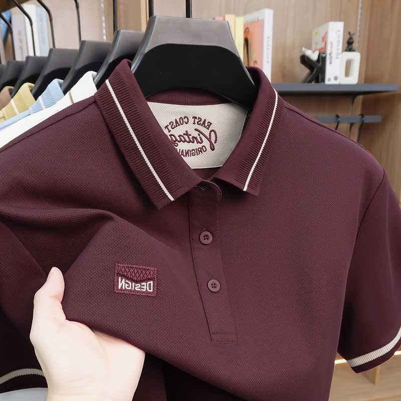 embroidered High letter end brand short sleeve shirt men new fashion casual summer comfort breathable silky cotton T-shirt M260612