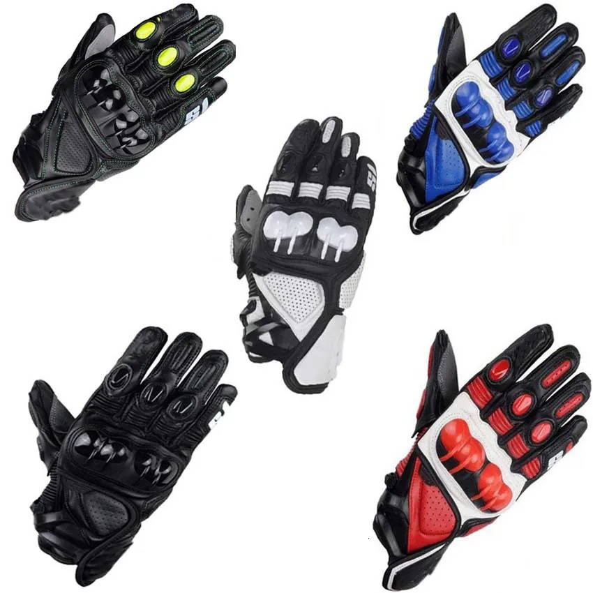Cycling Racing Gloves Motocross Motorcycle Cycling Short Gloves Black/Red Leather Motorbike Bicycle Gloves 260611