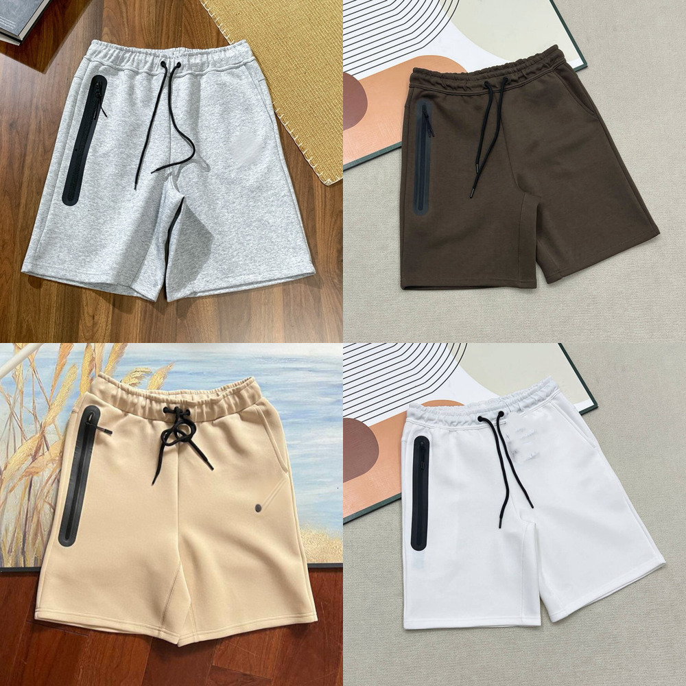 Designer Mens sports shorts tech fleece Full Reflective Zip Trousers Bottoms Running shorts Sweatpants men's knitted side-taped large pocket sp