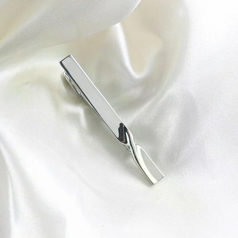 Fashion 1Pc Tie Clip for Men Copper Simple Bar Clasp Practical Mens Classic Clips Clamp Pin Jewelry Necktie Wedding Gift 260611