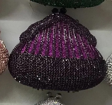 XIYUAN Crystal Evening Bag Purple Diamond Women Wedding Purse Lady Rhinestone Clutches Party Dinner Handbags y ed Bags 260611BJ
