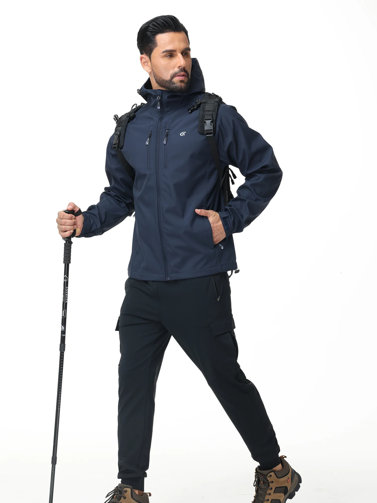 Mens Outdoor Waterproof Windbreak Jacket Lightweight Coat for Camping Hiking Cycling Fishing with Inner Pocket 260611