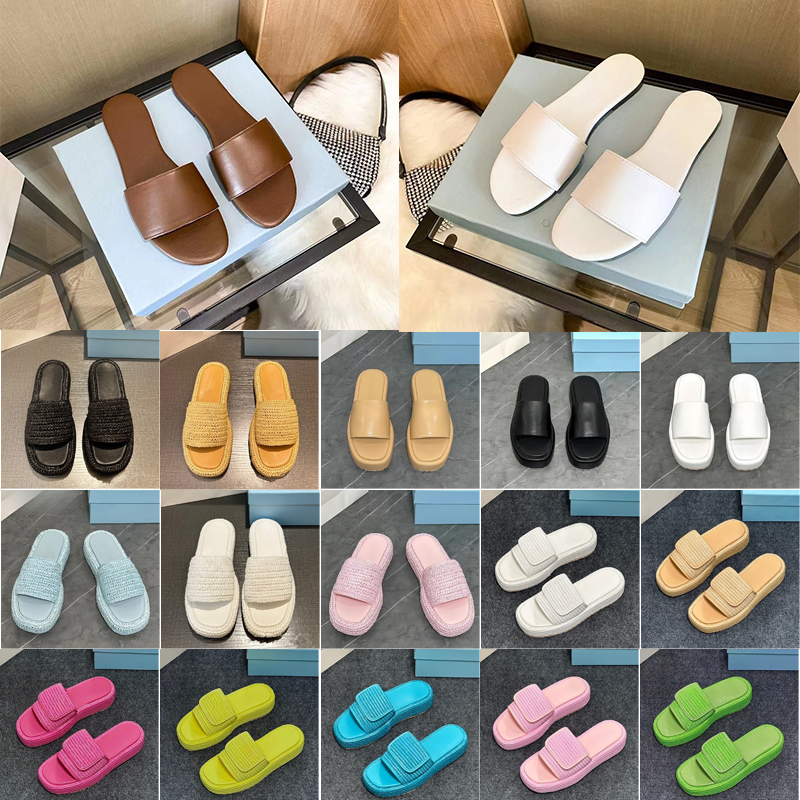 Free shipping Designer Sandals Gold Slip on Black Brown Pool Slippers Slides Women's Casual Sandals Platform Flatform Slipper 35-42