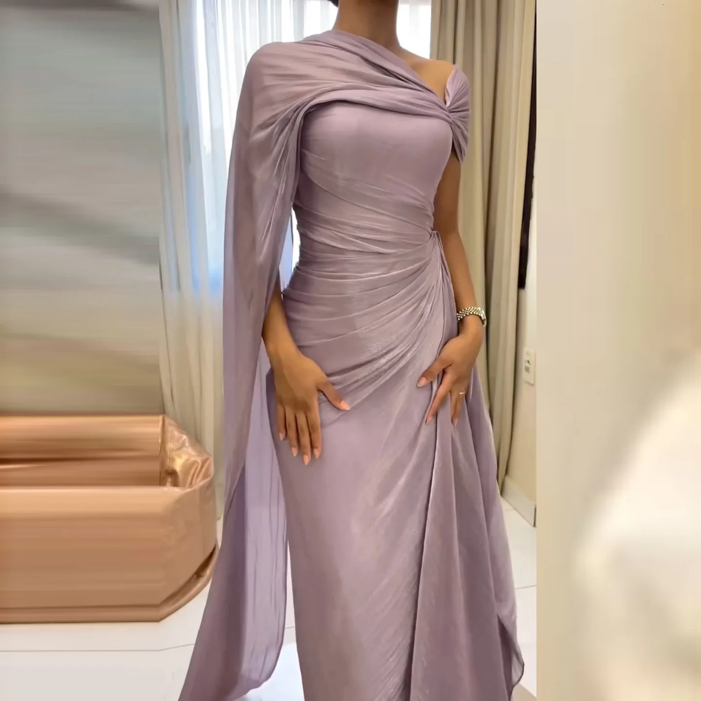 Sharon Said Pink One Shoulder Simple Elegant Evening Dress Women Wedding Guest Formal Party Gown For Saudi Arabia SF199 Custom 260612