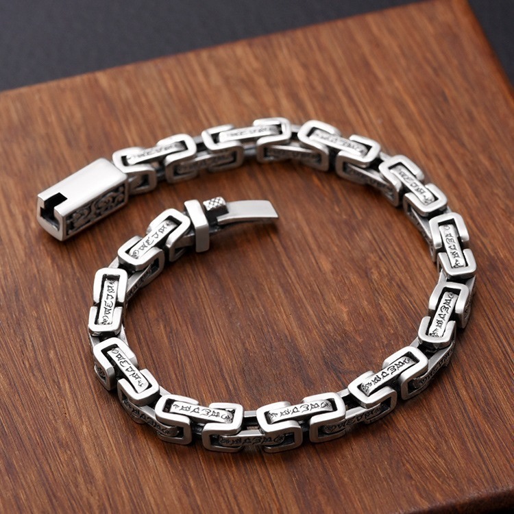 Charm Bracelets Chrome Cross Bracelet Luxury Jewelry Designer Charm Bracelet Braclets Jewlery For Woman Dragon Pattern Six-Character