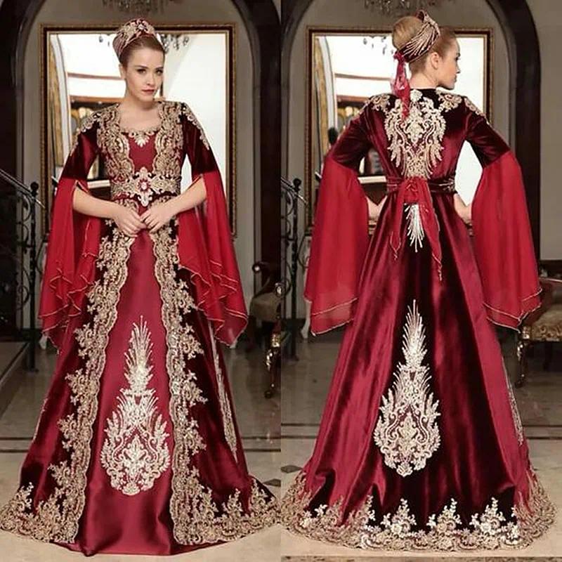 evening dresses bell long sleeves lace applique aline floor length formal occasion prom dresses custom made