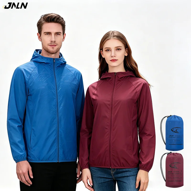 JNLN Unisex Hiking Jacket Men Women Waterproof Quick Dry Camping Windbreaker Outdoor Trekking Fishing Rain Coat Anti UV Clothes 260601