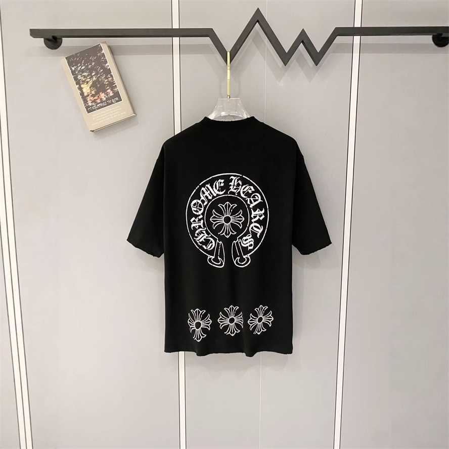 CH Chrome Correct Version Summer High-Weight Printed Distressed Short-Sleeve T-Shirt{category}{category}SLO2