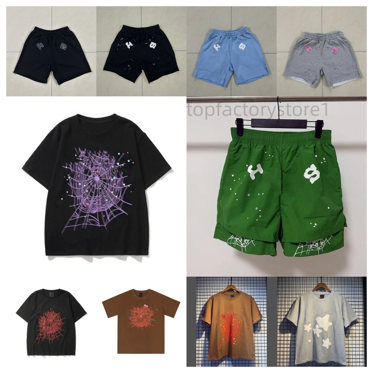 Men Designer Spider Printed Shorts Classic Trendy Brand Summer High Grade Athletic Shorts US Size S-XL