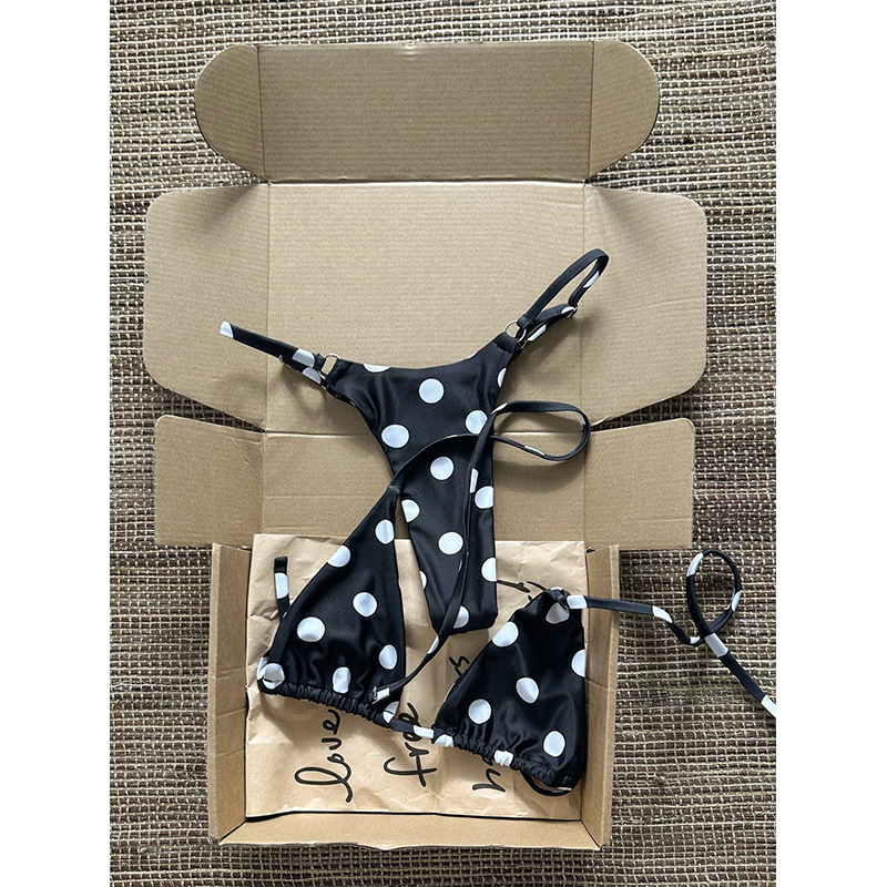 2026 New European American Style Polka Dot Bikini Slimming Vacation Two-Piece Swimsuit for Women Beach and Hot Spring Swimwear