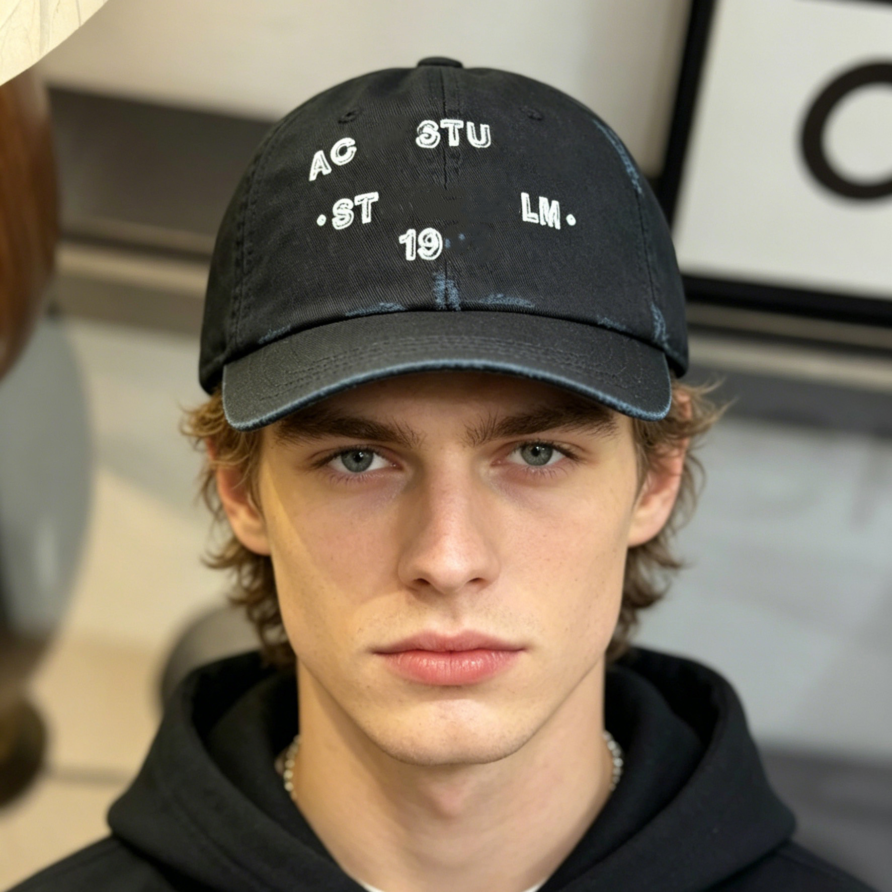 Designer Distressed Baseball Cap Letter Print Vintage Washed Baseball Cap For Men Women Unisex Adjustable Washed Cotton Ball Cap Luxury Couple Hats
