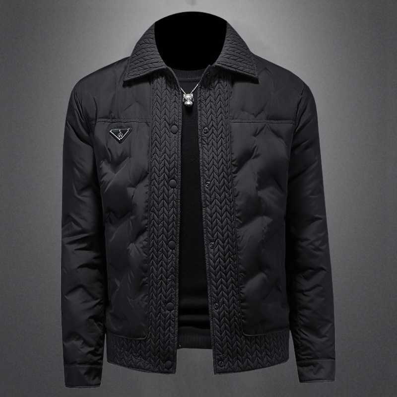 2025 Autumn/Winter Mens New High Quty Luxury Brand Designer 90 Down White Duck Down Shirt Collar Lightweight Mens and Womens Down Jacket Asian Size