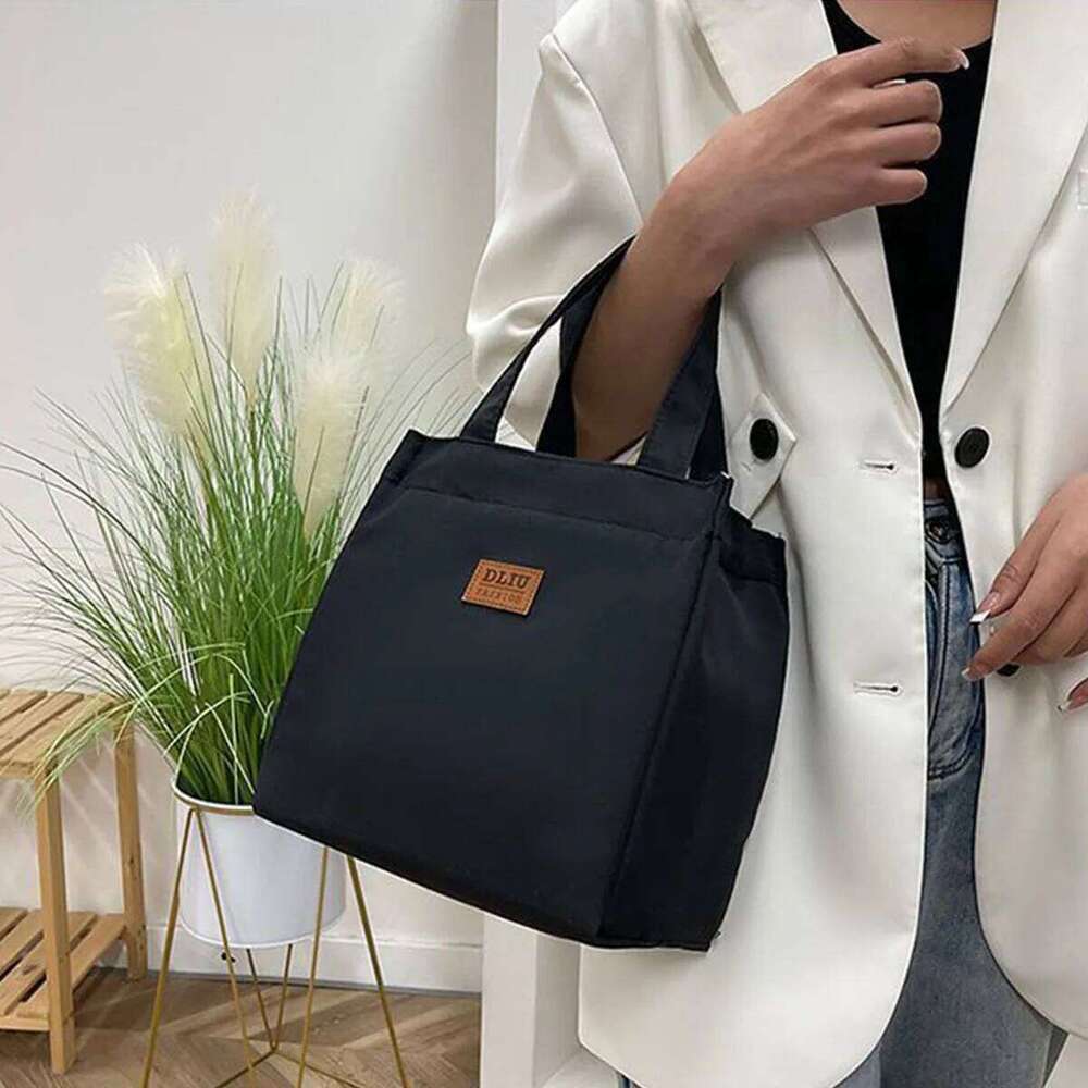 Large Capacity Simple Bag Portable Work Lunch Box Aluminum Foil Insulated Handbag Small Clutch for Outdoors